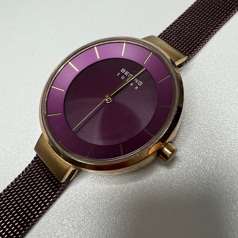 Ring Purple and Gold Mesh Strap